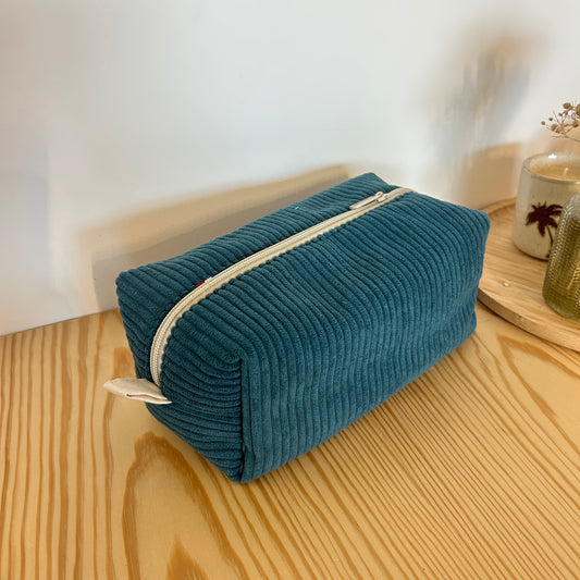 Trousse de toilette QL01 - bleu canard & noir